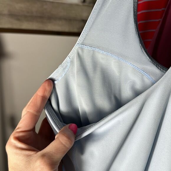 Sweaty Betty Sky Blue Power Activewear Dress With Built In Bike Shorts - Picture 10 of 14